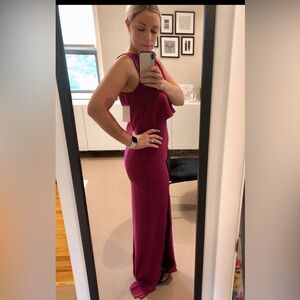 Black Halo Sleeveless Magenta Maxi Dress